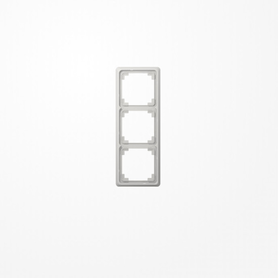 Jung CDP583LG Rahmen 3fach, senkrechte und waagerechte Montage, Duroplast, CD PLUS, lichtgrau