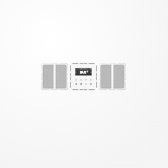 Jung DABCD2WW Smart Radio DAB+, Set Stereo, Serie CD, alpinweiß