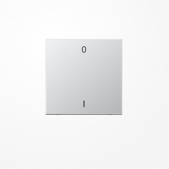 Jung ENOAL2990-01-L EnOcean Funk-Wandsender , 2-kanalig, Symbole 0 I, Serie LS, Aluminium