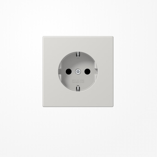 Jung LS1520LG SCHUKO-Steckdose, 16 A 250 V ~, Duroplast, Serie LS, lichtgrau