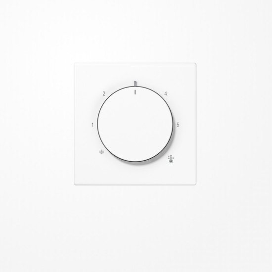 Jung LS1749BFWW Abdeckung für Thermostat, Thermoplast, Serie LS, alpinweiß