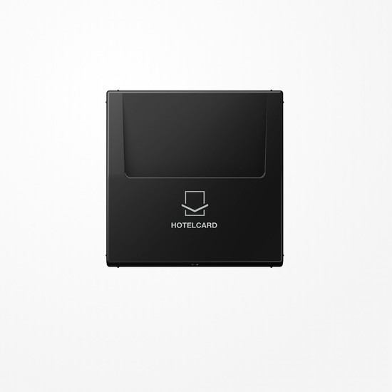 Jung LS590CARDSWM Hotelcard-Schalter (ohne Taster-Einsatz), Hotelcard, Serie LS, graphitschwarz matt