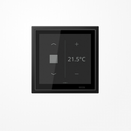 Jung LSZ459BFD1SSWM KNX Raumcontroller LS TOUCH mit Rahmen LS ZERO, Secure, graphitschwarz matt