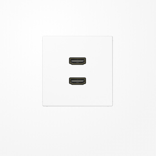 Jung MALS1133WW HDMI, MultimediaAnschlussystem 2xHDMI, Serie LS, alpinweiß