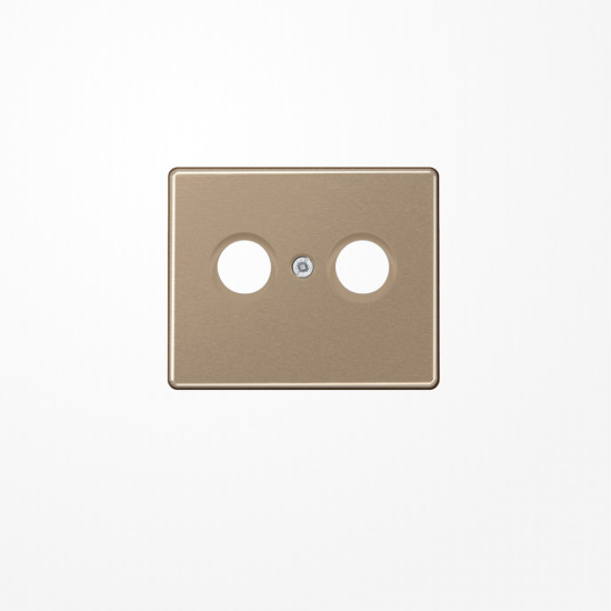 Jung SL561TVGB Abdeckung für Antennendosen 1fach, Aluminium lackiert, Serie SL, gold-bronze