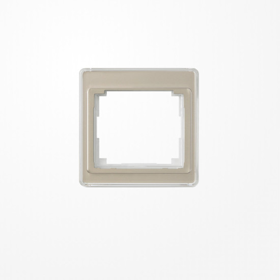 Jung SL581GB Rahmen 1fach, senkrechte Montage, Acrylglas, SL 500, gold-bronze