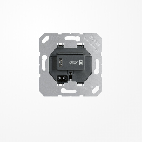 Jung USBPD60CSW USB-Ladegerät PD, 1xTyp C, schwarz