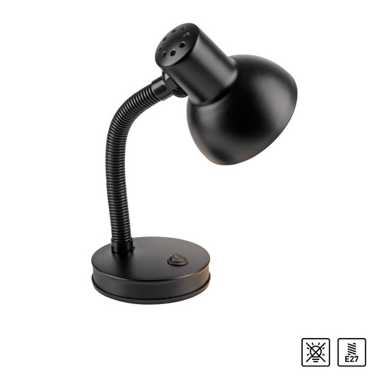 JUST LIGHT FLEXI Tischleuchte E27 max.25W schwarz 11080-18