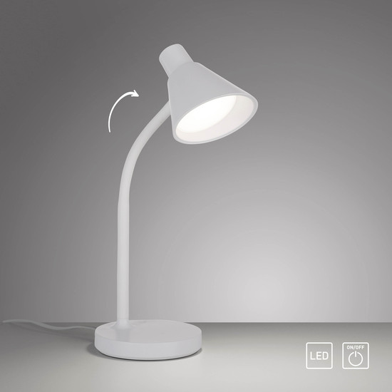 JUST LIGHT PIXIE LED Tischleuchte Warmweiss 4,5W weiss 11248-16