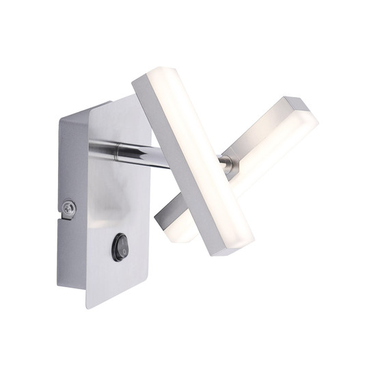 JUST LIGHT RICO LED Wandleuchte Warmweiss 4W 2-fach stahl 11276-55