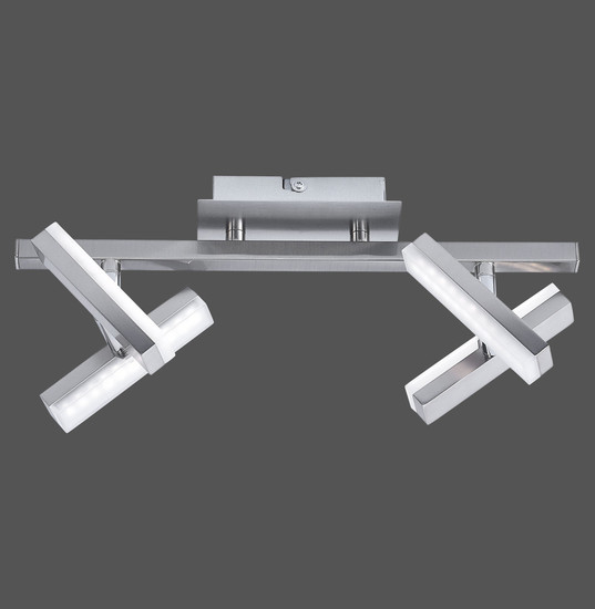 JUST LIGHT RICO LED Deckenleuchte Warmweiss 8W 4-fach stahl 11277-55