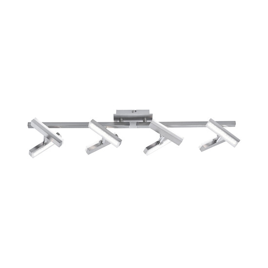 JUST LIGHT RICO LED Deckenleuchte Warmweiss 16W 8-fach stahl 11278-55