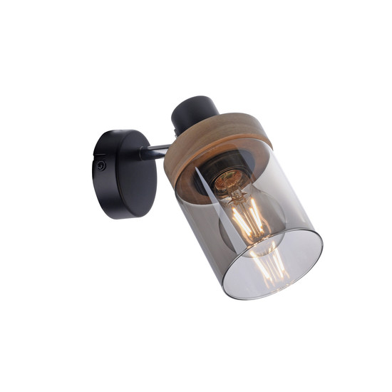 JUST LIGHT PASQUAL Wand- und Deckenleuchte E27 max.40W schwarz 11311-18