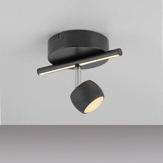 JUST LIGHT JARIK LED Deckenleuchte Warmweiss 6,1W 2-fach schwarz 11400-18