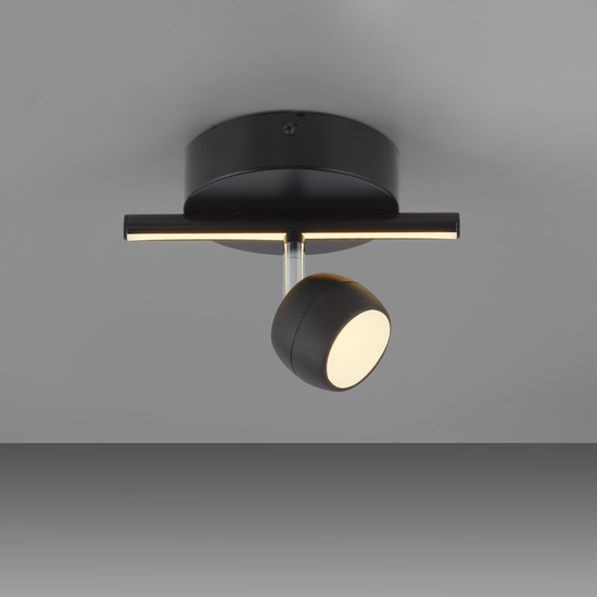 JUST LIGHT JARIK LED Deckenleuchte Warmweiss 6,1W 2-fach schwarz 11400-18