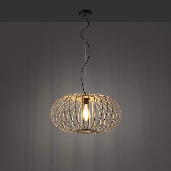 JUST LIGHT RACOON Pendelleuchte E27 max. 40W Holz-natur 11409-79