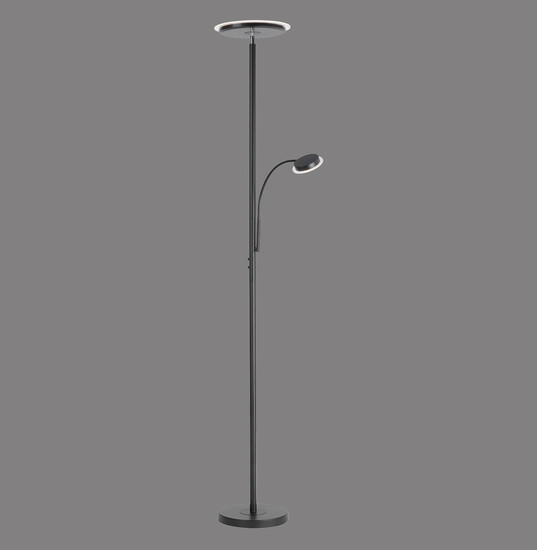 JUST LIGHT HANS LED Stehleuchte Warmweiss Dimmbar 25,5W 2-fach schwarz 11709-18