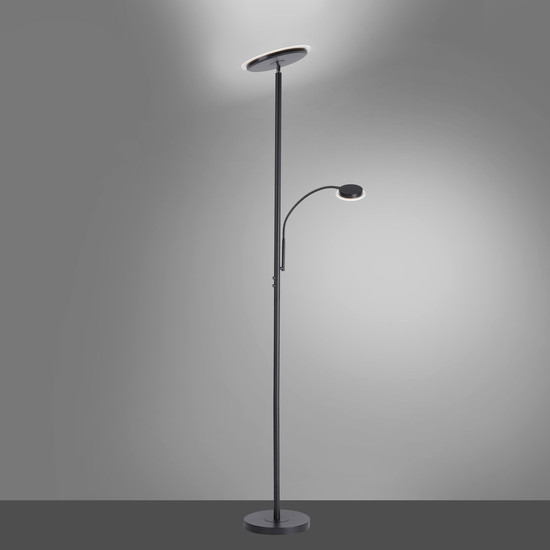 JUST LIGHT HANS LED Stehleuchte Warmweiss Dimmbar 25,5W 2-fach schwarz 11709-18