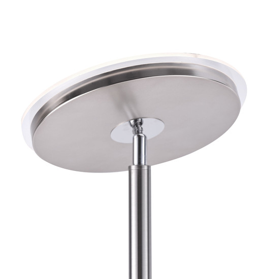 JUST LIGHT HANS LED Stehleuchte Warmweiss Dimmbar 25,5W 2-fach stahl 11709-55