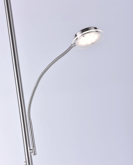 JUST LIGHT HANS LED Stehleuchte Warmweiss Dimmbar 25,5W 2-fach stahl 11709-55