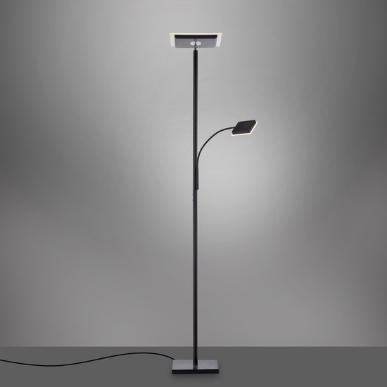 JUST LIGHT HANS LED Stehleuchte Warmweiss Dimmbar 25,5W 2-fach schwarz 11710-18