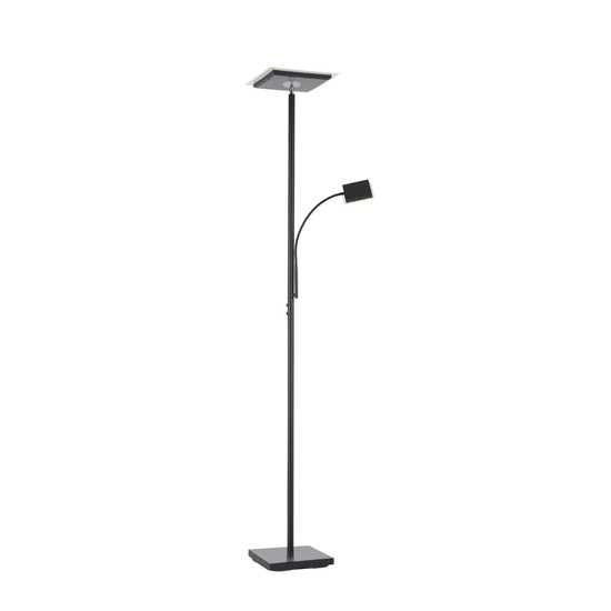 JUST LIGHT HANS LED Stehleuchte Warmweiss Dimmbar 25,5W 2-fach schwarz 11710-18