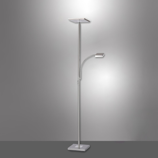 JUST LIGHT HANS LED Stehleuchte Warmweiss Dimmbar 25,5W 2-fach stahl 11710-55