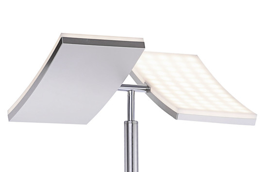 JUST LIGHT RUBEN LED Stehleuchte Warmweiss Dimmbar 5W 2-fach stahl 11725-55