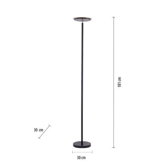 JUST LIGHT HANS LED Stehleuchte Warmweiss Dimmbar 22W schwarz 11729-18
