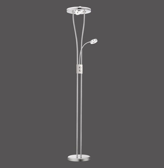 JUST LIGHT HELIA LED Stehleuchte Warmweiss Dimmbar 20,6W 2-fach stahl 11778-55
