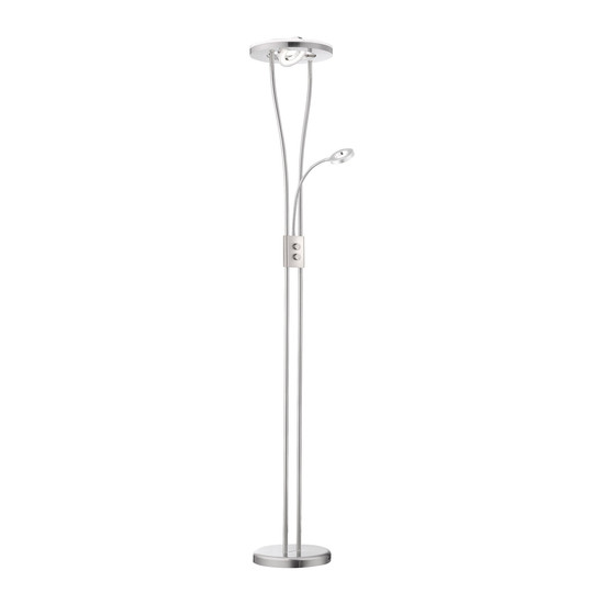 JUST LIGHT HELIA LED Stehleuchte Warmweiss Dimmbar 20,6W 2-fach stahl 11778-55