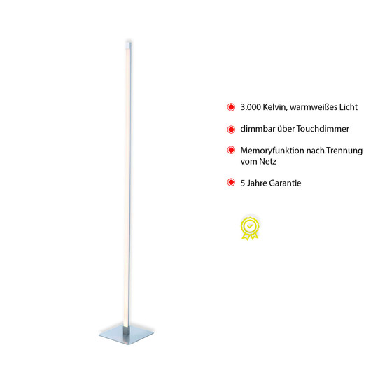 JUST LIGHT BELLA LED Stehleuchte Warmweiss Dimmbar 11W stahl 11785-55
