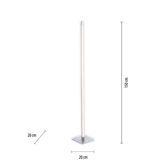 JUST LIGHT BELLA LED Stehleuchte Warmweiss Dimmbar 11W stahl 11785-55