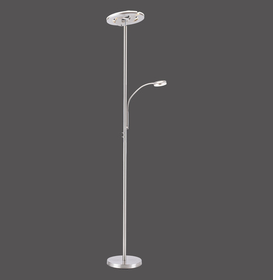 JUST LIGHT LOLAsmart-ROCCO LED Stehleuchte CCT Dimmbar 25,5W 2-fach stahl 11858-55