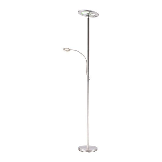 JUST LIGHT LOLAsmart-ROCCO LED Stehleuchte CCT Dimmbar 25,5W 2-fach stahl 11858-55