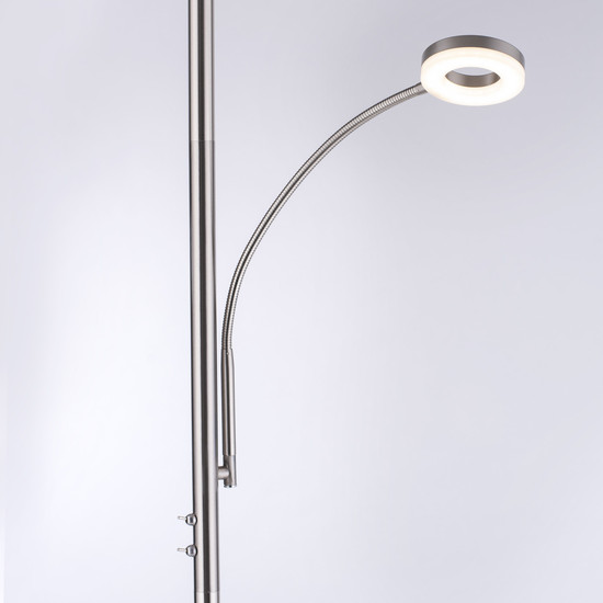 JUST LIGHT LOLAsmart-ROCCO LED Stehleuchte CCT Dimmbar 25,5W 2-fach stahl 11858-55