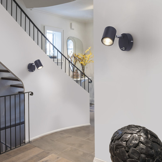 JUST LIGHT TARIK Wandleuchte GU10 Warmweiss max.4,5W anthrazit 11941-13