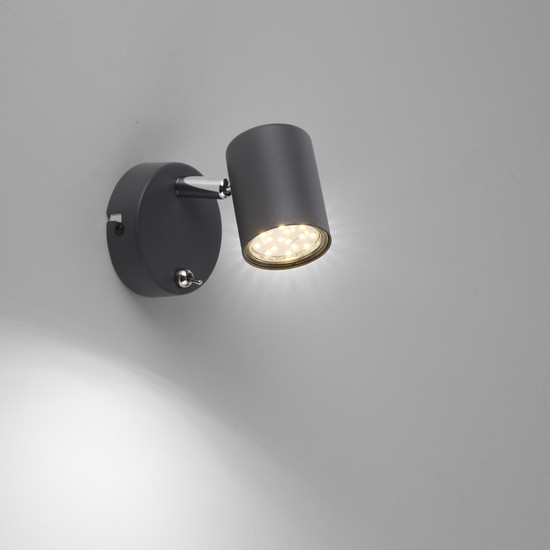 JUST LIGHT TARIK Wandleuchte GU10 Warmweiss max.4,5W anthrazit 11941-13