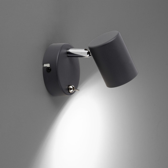 JUST LIGHT TARIK Wandleuchte GU10 Warmweiss max.4,5W anthrazit 11941-13