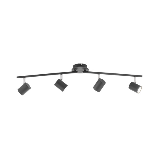 JUST LIGHT TARIK Deckenleuchte GU10 Warmweiss max.18W 4-fach anthrazit 11944-13
