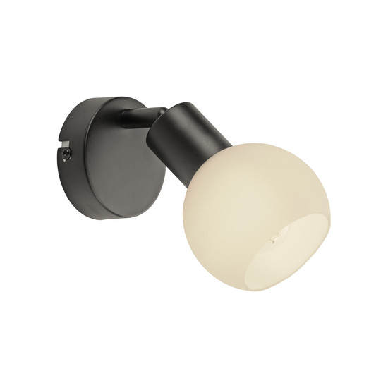 JUST LIGHT LOKI Wand- und Deckenleuchte E14 Warmweiss max.5W schwarz 12150-18
