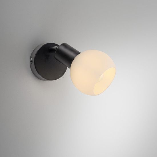JUST LIGHT LOKI Wand- und Deckenleuchte E14 Warmweiss max.5W schwarz 12150-18