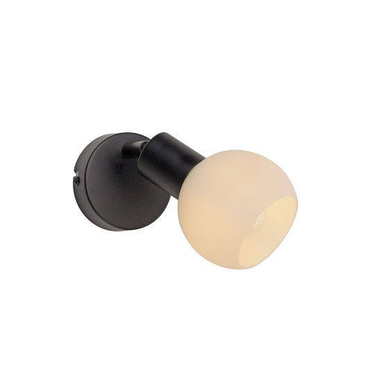 JUST LIGHT LOKI Wand- und Deckenleuchte E14 Warmweiss max.5W schwarz 12150-18
