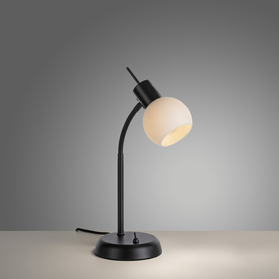 JUST LIGHT LOKI Tischleuchte E14 Warmweiss max.5W schwarz 12156-18