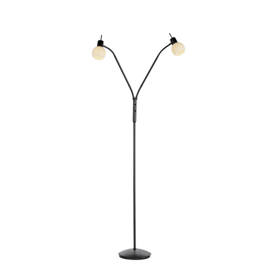 JUST LIGHT LOKI Stehleuchte E14 Warmweiss max.10W 2-fach schwarz 12158-18
