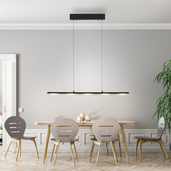 JUST LIGHT NELE LED Pendelleuchte Warmweiss Dimmbar 21W schwarz 12288-18