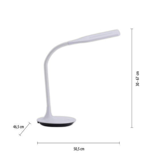 JUST LIGHT RAFAEL LED Tischleuchte CCT Dimmbar 5W weiss 13061-16