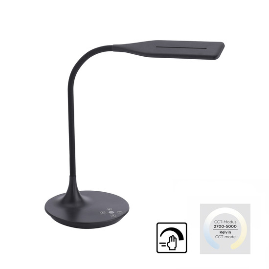 JUST LIGHT RAFAEL LED Tischleuchte CCT Dimmbar 5W schwarz 13061-18
