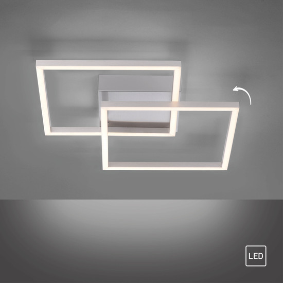 JUST LIGHT IVEN LED Deckenleuchte Warmweiss 14W 2-fach stahl 14002-55