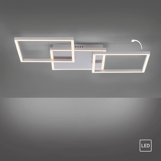 JUST LIGHT IVEN LED Deckenleuchte Warmweiss 21W 3-fach stahl 14003-55